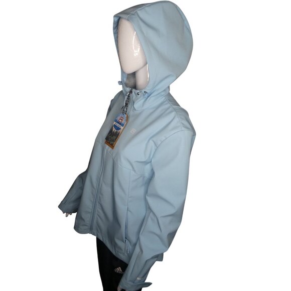 Avalanche Baby‎ Blue full zip waterproof women's jacket with hood size XL - Picture 4 of 9
